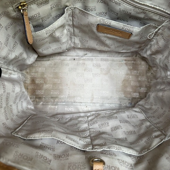 Michael Kors Jet Set Violet Small Carryall Tote Wallet Logo Perforated Leather - Picture 13 of 16